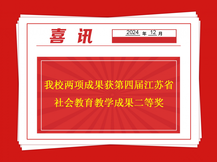 乐竞体育·(中国)官方网站两项成果获第四届江苏省社会教育教学成果二等奖